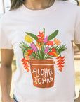W's Flower Bundle Mid Length Tee