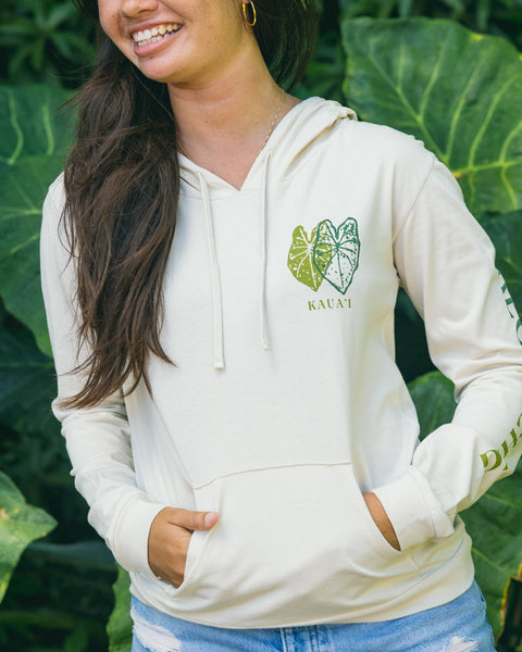 W's Kalo Block Print Lightweight Hoodie – Aloha Exchange