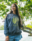 W's Kalo Block Print Plush Oversized Crew