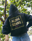 W's Maile Box Logo Plush Pullover Hoodie
