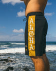 M's Side Pali Boardshort 20" - Black Letter