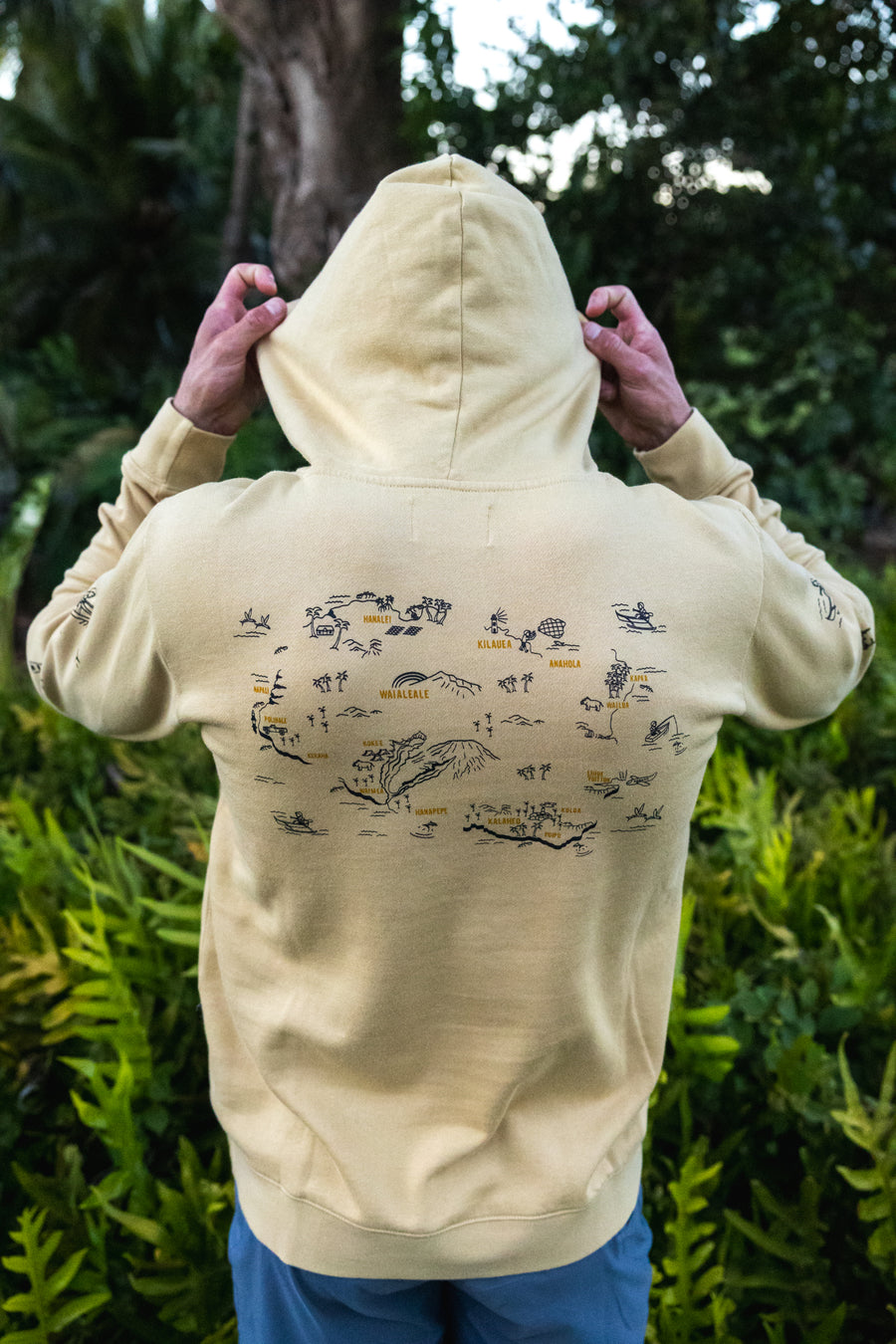 Kauai Map Unisex Pullover Hoodie