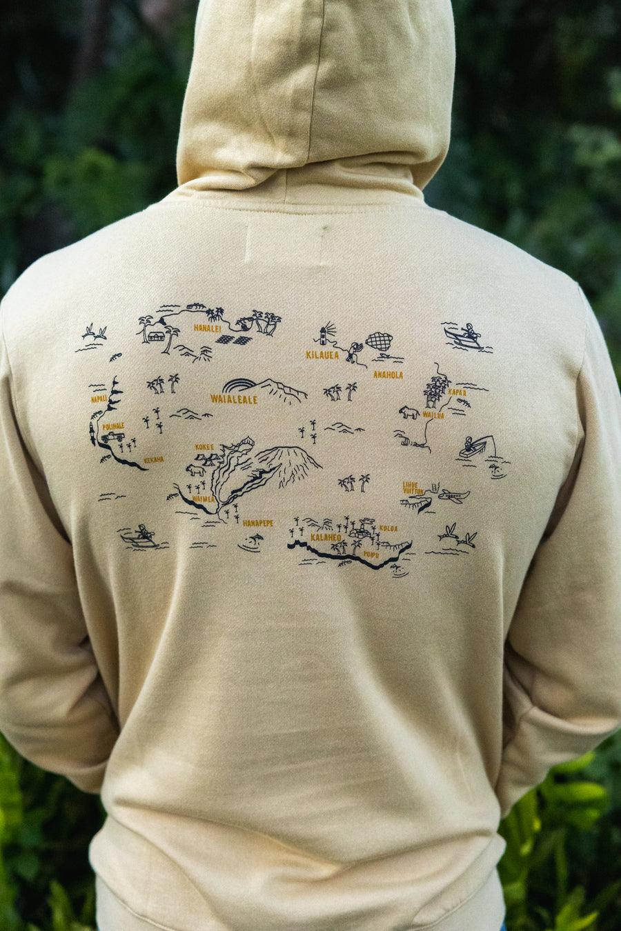 Kauai Map Unisex Pullover Hoodie