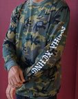 M's Camo Black Letter Patch Longsleeve Tee