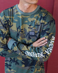 M's Camo Black Letter Patch Longsleeve Tee