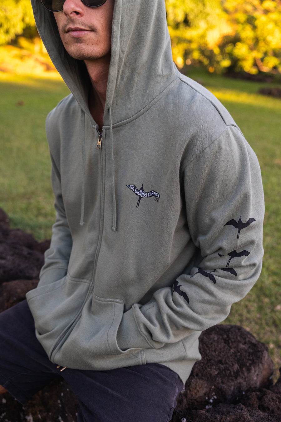 Iwa Unisex Zip Up Hoodie