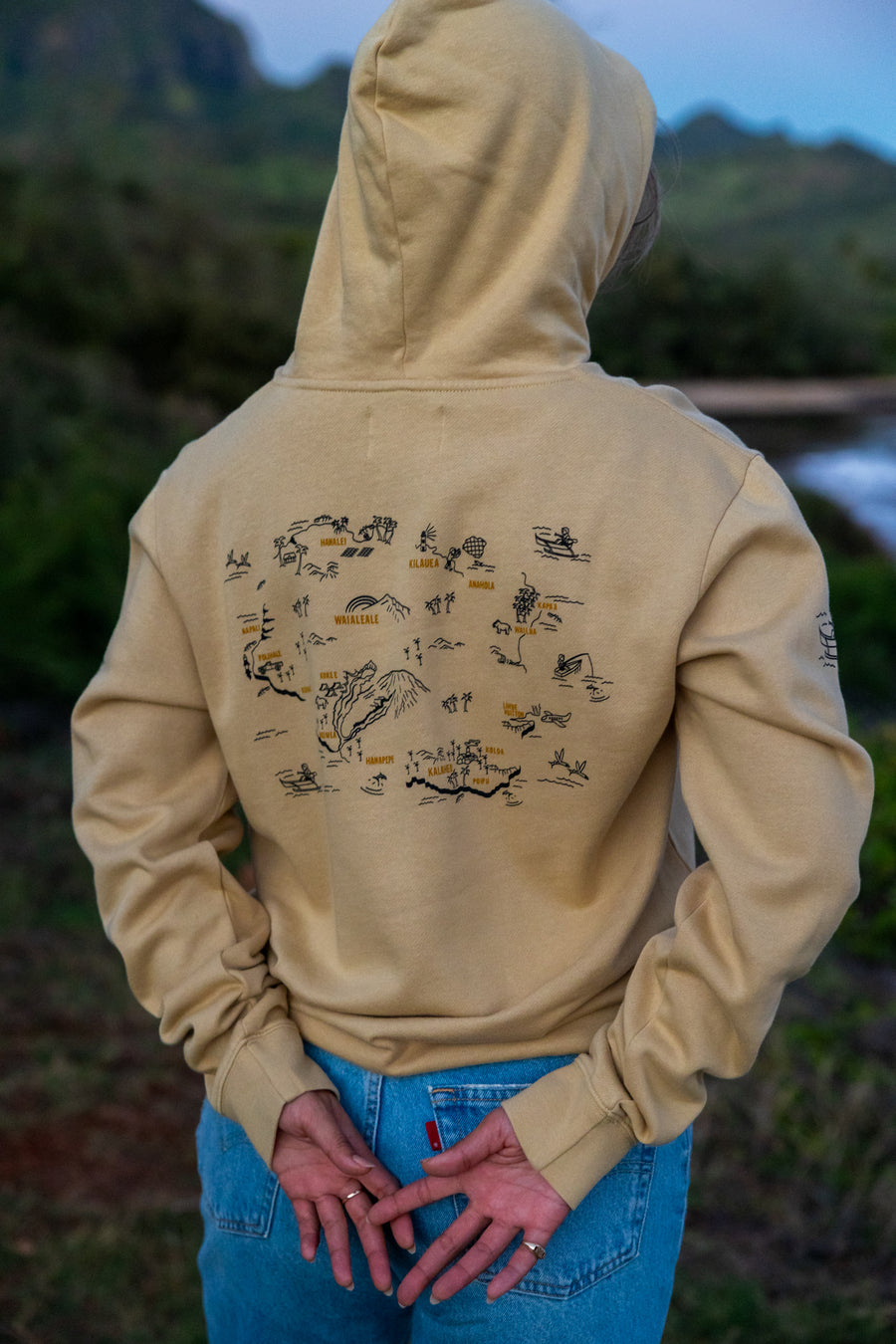 Kauai Map Unisex Pullover Hoodie