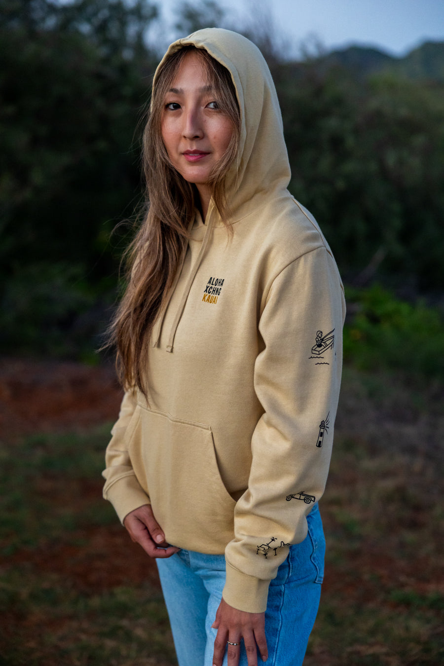 Kauai Map Unisex Pullover Hoodie