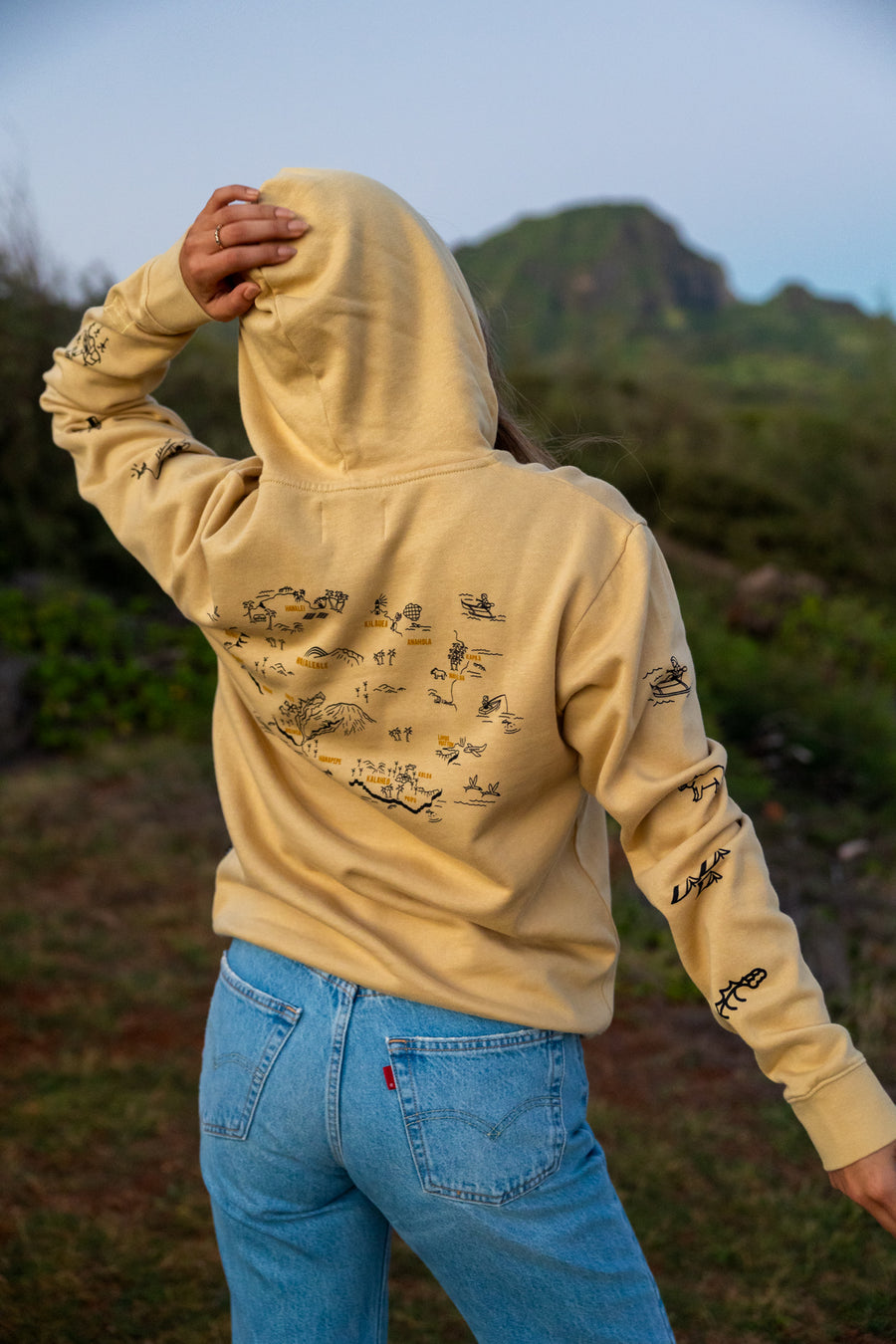 Kauai Map Unisex Pullover Hoodie