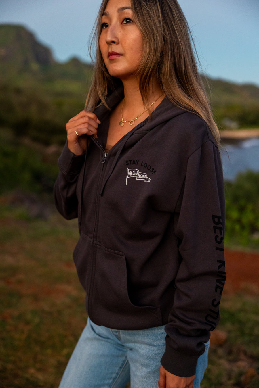 Stay Loose Unisex Zip Up Hoodie