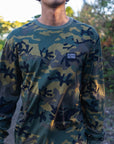 M's Camo Black Letter Patch Longsleeve Tee