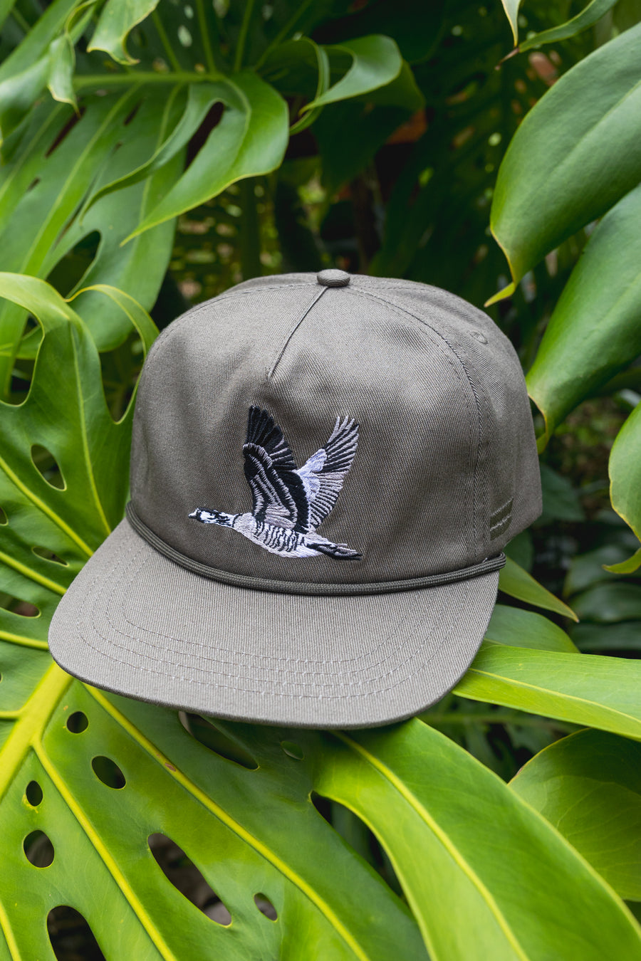 Flying Nene Embroidered 5 Panel Unstructured Hat