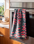 Sexy Pink Heliconia Kitchen Towel