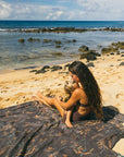 Kauai Map / Camo Beach Blanket