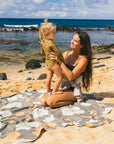 Cone Shell / Hibiscus Blooms Beach Blanket