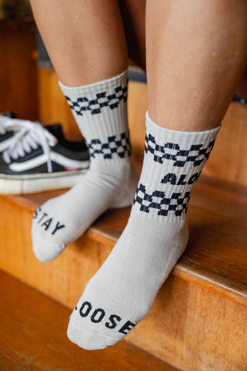 Check Yo Self Youth Socks