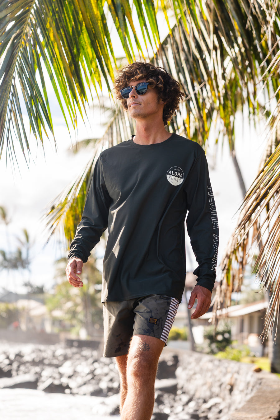 Shop Logo Double Shaka Sun Blocka UV Longsleeve Tee