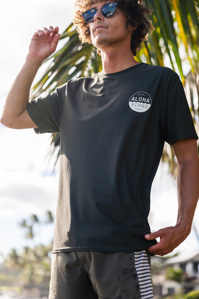 Shop Logo Double Shaka Sun Blocka UV Tee – Aloha Exchange
