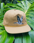 Flying Nene Embroidered 5 Panel Unstructured Hat -Khaki