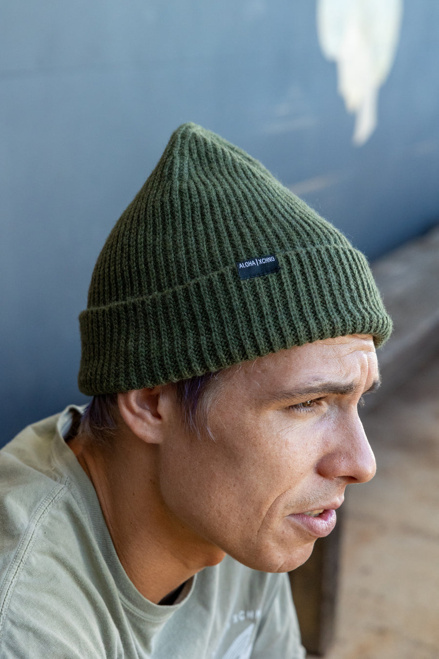 Deep Cuffed Beanie - Olive