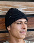 Deep Cuffed Beanie - Black