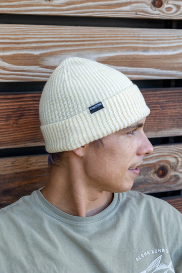 Deep Cuffed Beanie - Natural