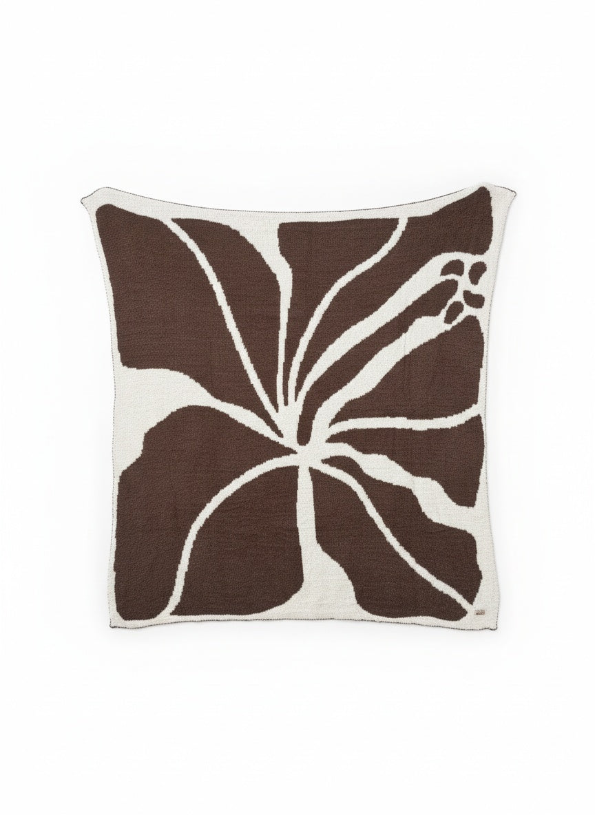 ABC Hibiscus Plush Throw Blanket