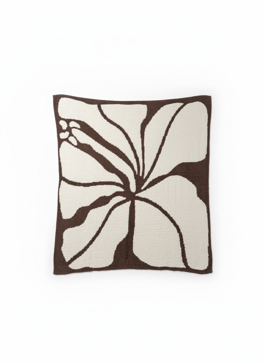 ABC Hibiscus Plush Throw Blanket