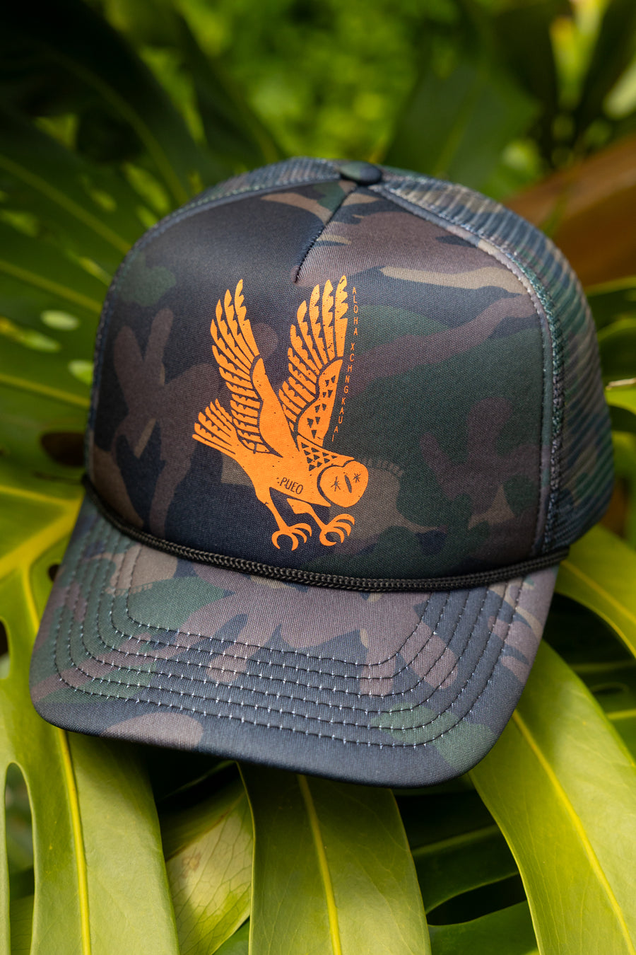 Da Adda Camo Pueo Trucker Hat