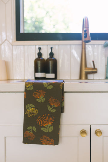 Brown Ohia Tea Towel
