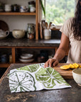 Kalo Block Print Kitchen Towel