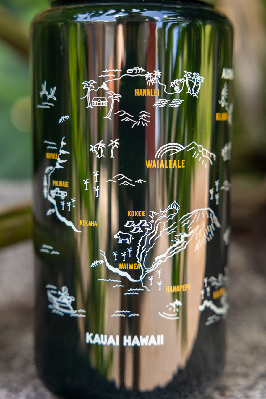 Kauai Map Nalgene Bottle