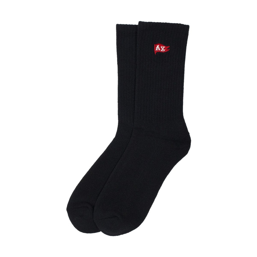 Youth AX Flag Sock - Solid Black